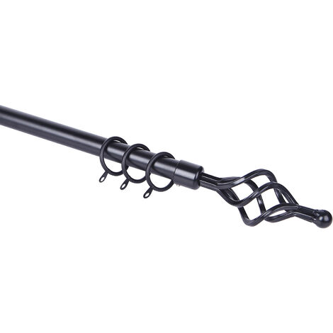 BARRE A RIDEAU BRIXO SPIRAL NOIR 71-122