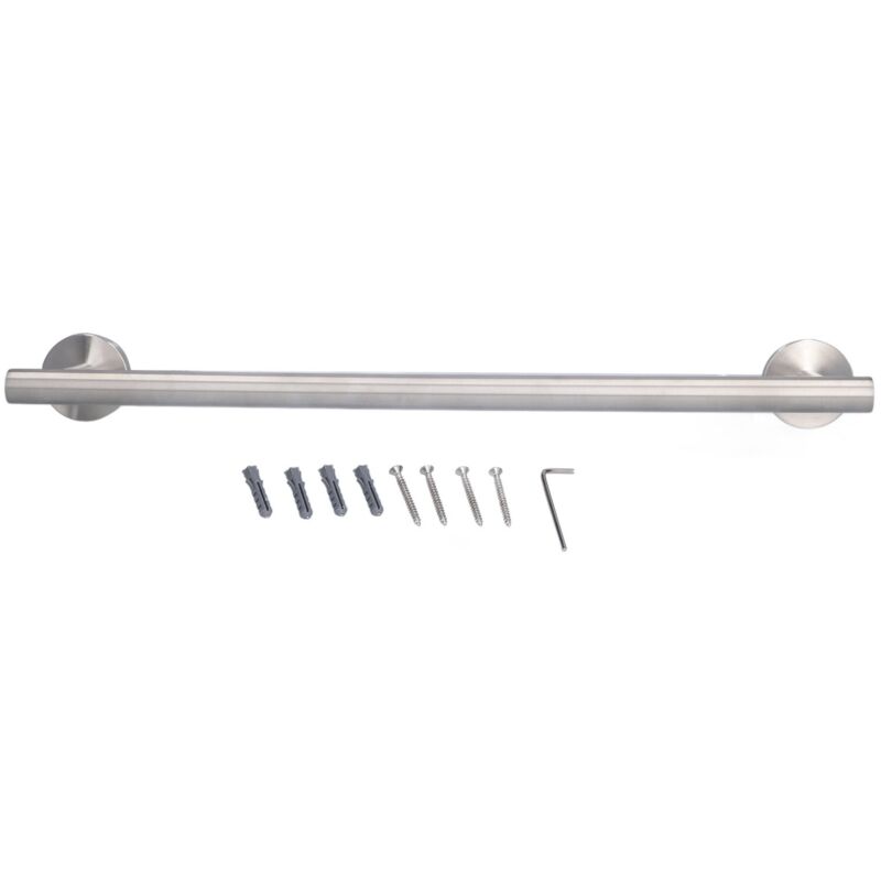Barre à serviettes murale en acier inoxydable 304, support multifonction pour salle de bain, cuisine et buanderie, 45 cm