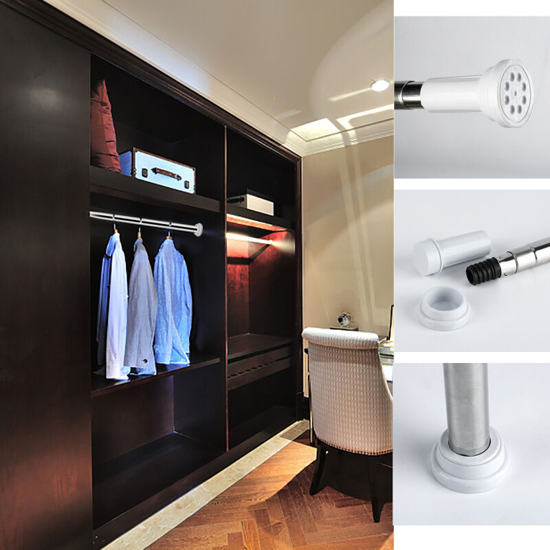 Einfeben - Barre à Tension de Douche Barre de serrage en acier inoxydable Barre télescopique Sans Percer 70-120cm