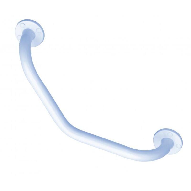 Godonnier - Barre d'appui coudée 135° 225x225mm époxy blanc