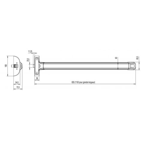 Barre Antipanique 1900 Premium Sécurité Maximale 3 Pênes, Finition Blanche - Assa Abloy