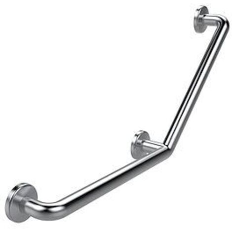 Barre coudée 135° inox brossé de diamètre 32mm - 400 x 400 mm