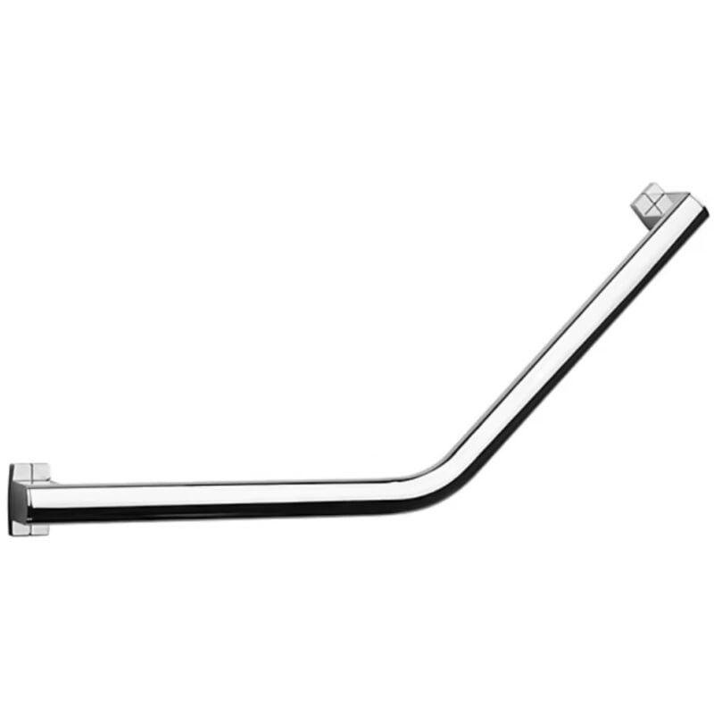 Barre de maintien coudée pmr Pellet Design 135° aluminium anodisé brillant caches résine chromée