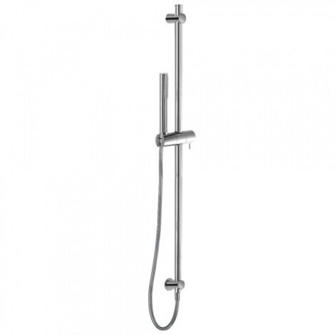 Barre coulissante Ø 20,6 mm. Long. 966 mm. Flexible satin. Avec prise d'eau murale - TRES 06193104