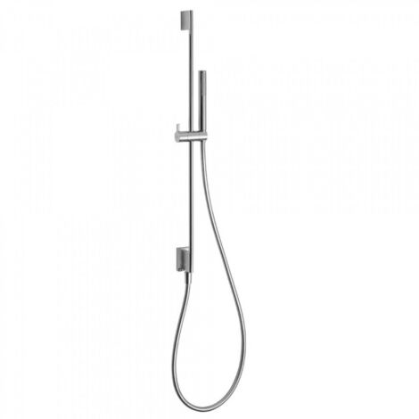 Barre coulissante avec prise d’eau au mur Ø 14 mm. Long. 760 mm. Douchette anticalcaire. (034.116.01). Flexible. - TRES 03493101