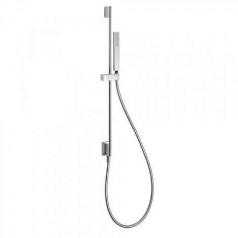Barre coulissante avec prise d’eau au mur Ø 14 mm. Long. 760 mm. Douchette anticalcaire. (202.639.01). Flexible. - TRES 03493201