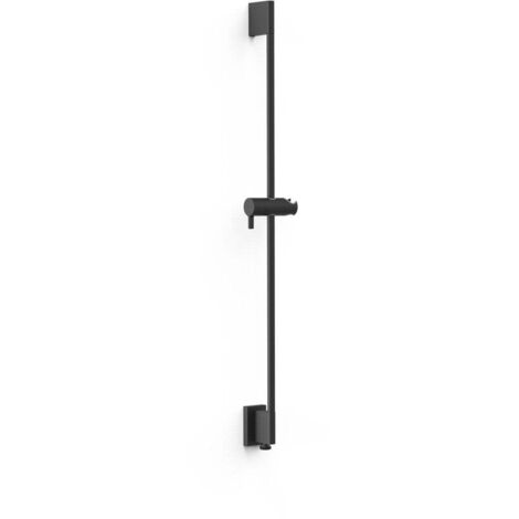 Barre coulissante pour douche avec arrivée d'eau murale Noir mat - TRES 03493199NM