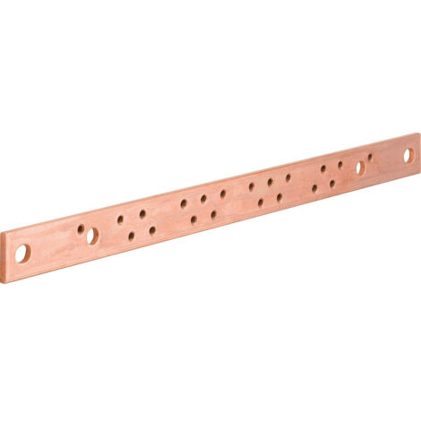 Barre Cu perforée M6 400A 30X5 longueur 430 (UM30A1)