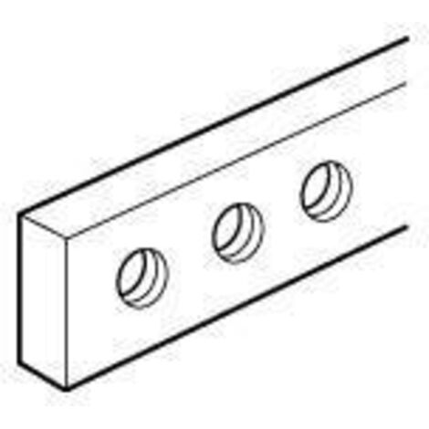 Barre cuivre à trous taraudés 12x4mm 160A admissibles longueur 990mm LEGRAND 037389