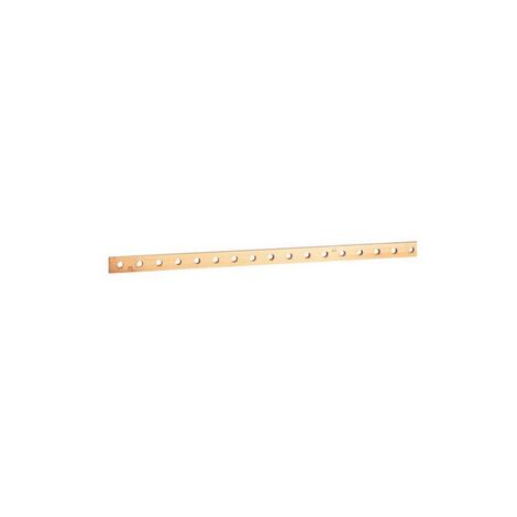 Barre cuivre plate rigide à trous taraudés section 25x5mm 330A ou 270A admissibles longueur 1750mm LEGRAND 037418