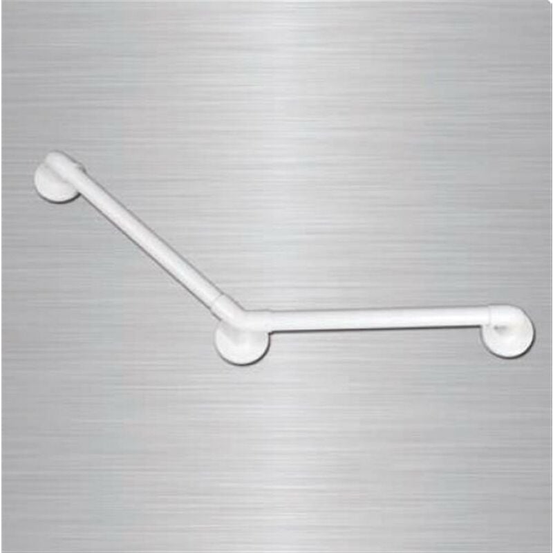Barre d&8217appui blanche haute résistance lisse coudée 135° Série 11900 - Barre de maintien - 300 x 300 mm - Blanc