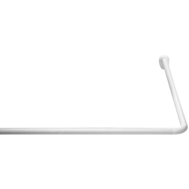 Tringle de rideau de douche coin universelle 25 mm Blanc 59501 Ridder