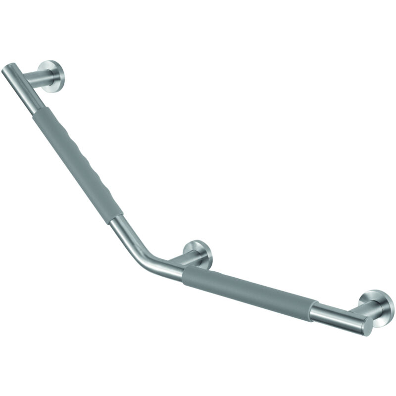 Sourcia - Barre d'appui 135° comfort grip en acier brossé droite