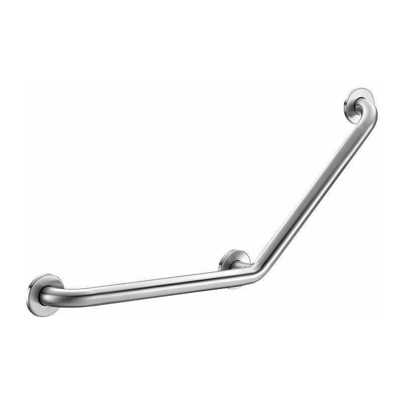 Barre d'appui à 135° 3 points Basic Ø32 400x400 Inox satiné - Inox poli satiné