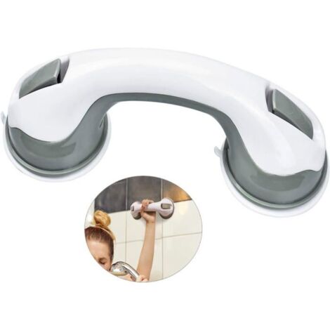 Barre d\'appui à ventouse 30x9,5x8cm - Poignée de baignoire de sécurité antidérapante Gris Ventouse de douche portable pour salle de