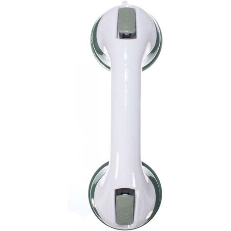 Barre d'appui à ventouse pour mur de douche, poignée de douche avec ventouse forte, gris, 30 cm