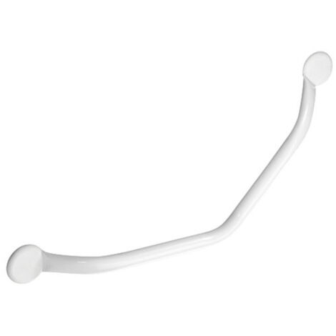 Barre d'appui coudée 135° 350x350mm acier époxy blanc - GODONNIER