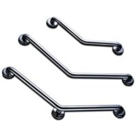 Barre d'appui coudée 135° - fixation 2 ou 3 points - 3 points de fixation - Finition : INOX POLI - Dimensions : 400 x 400 mm