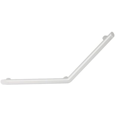 Barre d'appui coudée à 135°- 400 x 400mm Siege de douche : Blanc mat