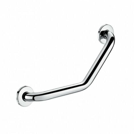 Barre d'appui coudée en inox 304 poli brillant - Ø32 x L 400 x 400 mm - 2 points - chromée - Regiplast