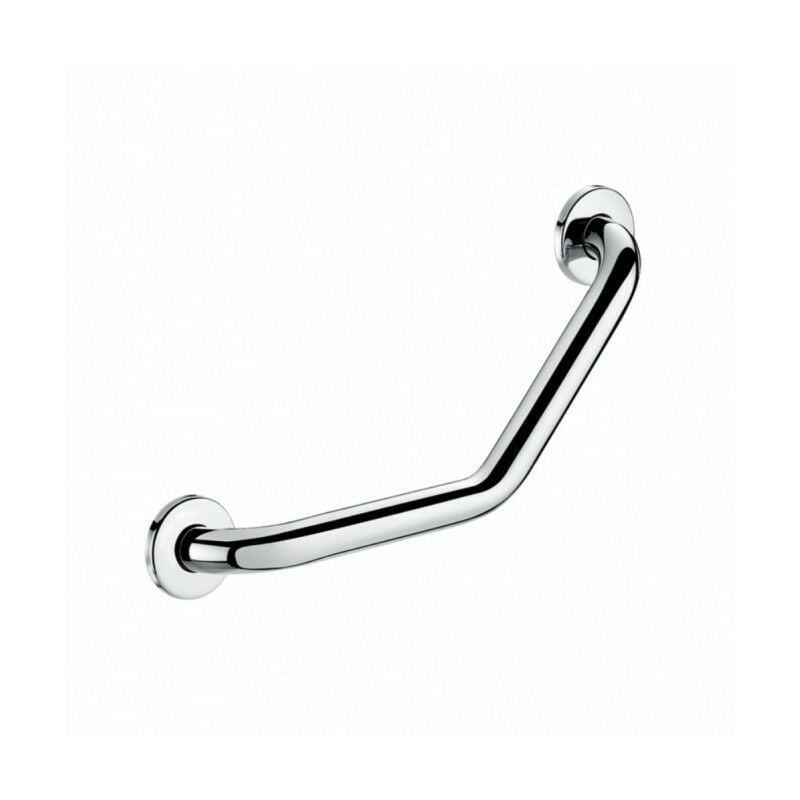 Barre d'appui coudée en inox 304 poli brillant - Ø32 x l 400 x 400 mm - 2 points - chromée Regiplast
