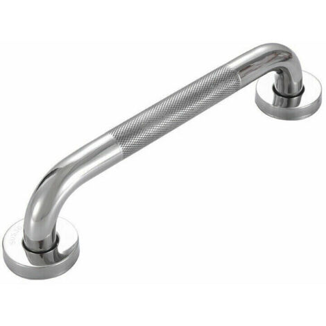 Barre d'appui de baignoire avec poignée antidérapante, barre de sécurité robuste en acier inoxydable pour baignoire, toilettes et rampe d'escalier 12/300 mm-AquaForge