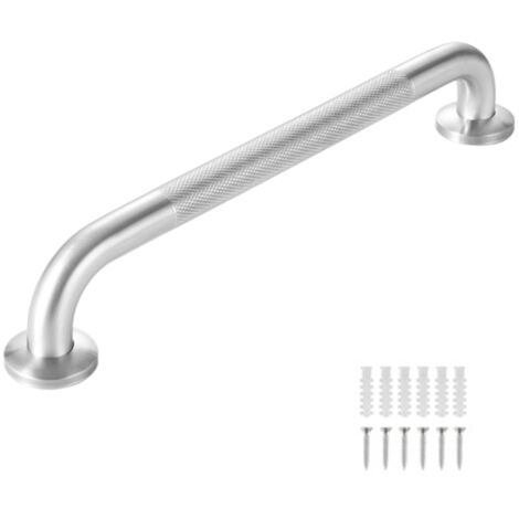 Barre d'appui de baignoire et de toilettes en acier inoxydable 30/40/45 cm, antidérapante, porte-serviettes-AquaForge