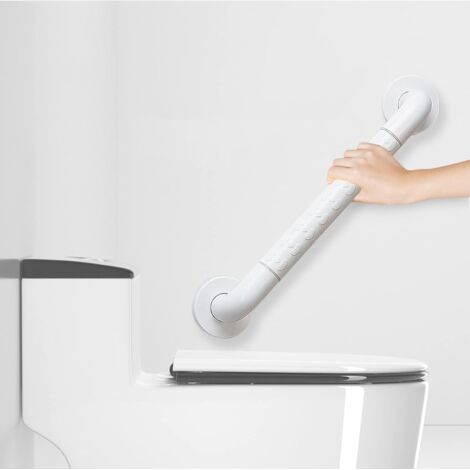 Barre d'appui de baignoire, poignée de douche antidérapante de 40 cm (16 pouces), support mural de sécurité avec tube en acier inoxydable et revêtement extérieur en nylon-AquaForge