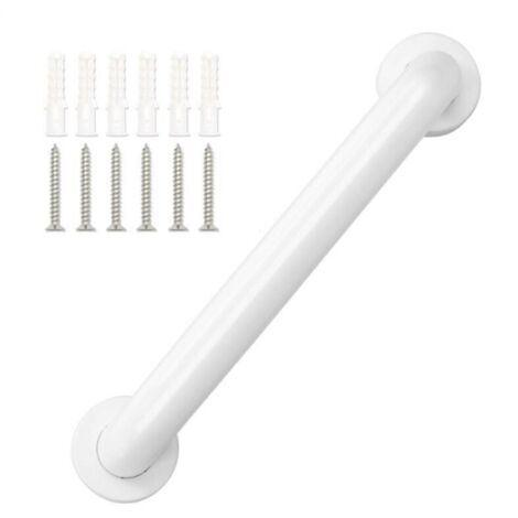 Barre d'appui de douche en acier blanc, 30 cm, pour les accoudoirs de la baignoire pour personnes âgées