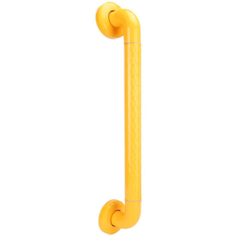 Barre d'appui de salle de bain, aide à la douche à main courante d'équilibre en cercle lumineux, barres d'appui de douche de salle de bain, support mural pour handicapés (50 cm, jaune)