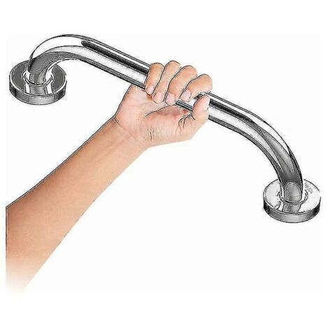 Barre d'appui de toilette de 25 cm en acier inoxydable chromé, barre d'appui de salle de bain, barre d'appui de douche, barre d'appui de baignoire, barre d'appui de salle de bain-AquaForge