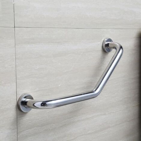 Barre d\'appui Douche en Acier Inox Poignée de Baignoire Porte Serviette Barre d\'appui Salle de Bain pour Personnes Âgées/Enceinte