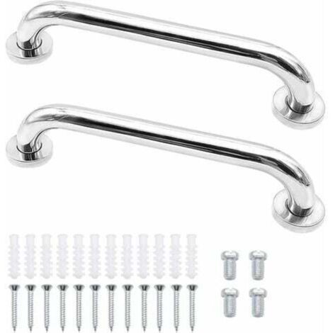Barre d'Appui en Acier Inox Antidérapant, 2pcs Barre d’appui de Salle de Bain Barres de Sécurité Murale