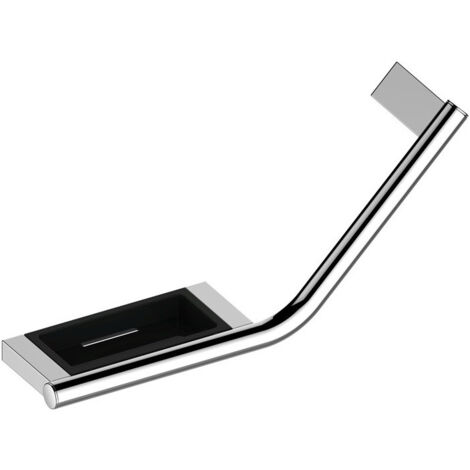 Barre d'appui PLAN 135Gr, droite chromée noir-gris KEUCO
