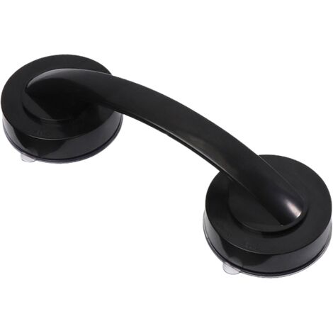 Barre d'appui pour toilettes, poignée à ventouse, barre d'appui de douche portable, 1 pièce (noire)