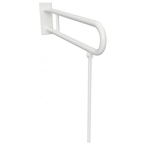 Barre d'appui relevable HELP + jambe d'appui en blanc comaxite