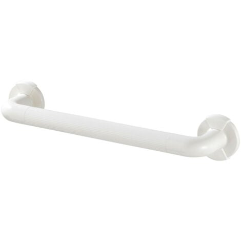 Barre d'appui WENKO Secura 43 cm Aluminium Blanc Salle de bain Poignée de sécurité pour baignoire et WC Charge jusqu'à 120 kg Matériaux de qualité TÜV approuvé design moderne et installation facile