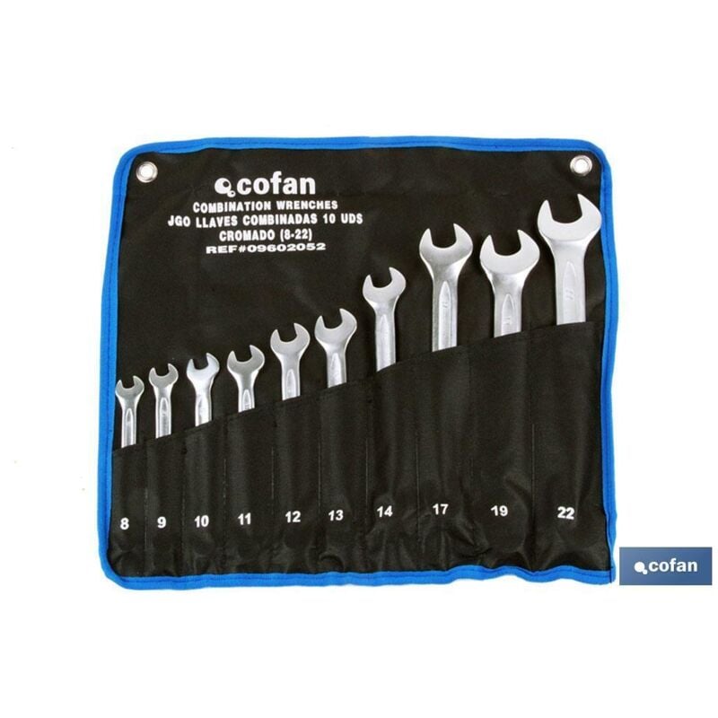 Cofan - Jeu de 6 clés mixtes de 8 à 19 pièces