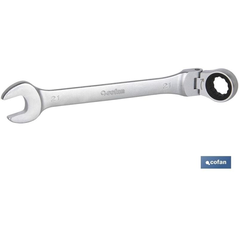 Clé mixte à cliquet articulée 180º, 20 mm