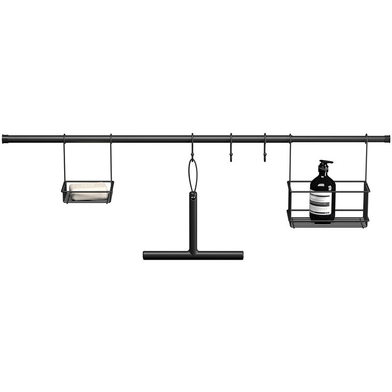 Barre de crédence slice métal noir