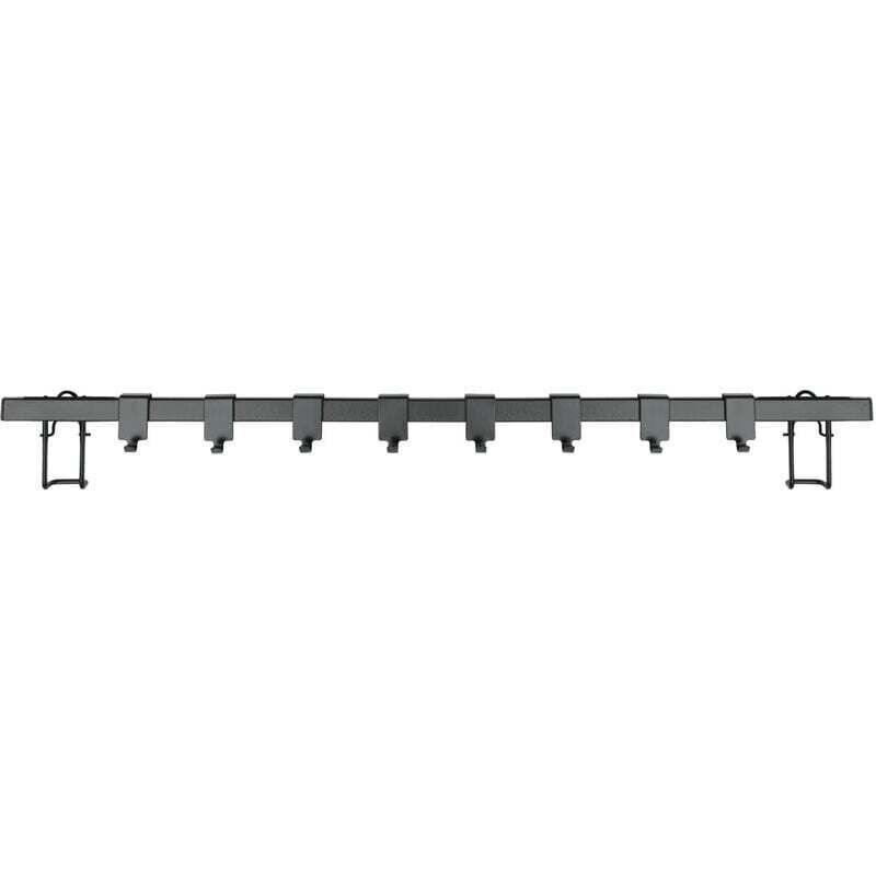 Barre de crédence cuisine Gala, Porte Ustensiles de cuisine mural avec 8 crochets de suspension pour accessoires de cuisine, fixation murale, Acier,
