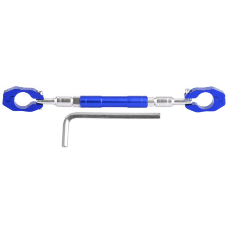 Barre de Cross pour Guidon Moto - Levier d'Equilibre Renforcé CNC Aluminium Universel Bleu