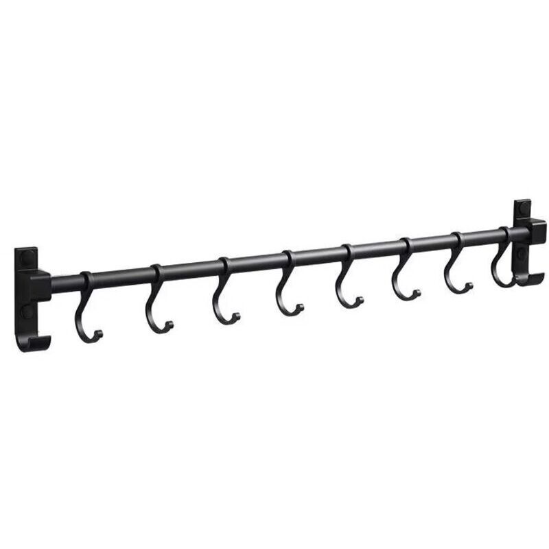 Linghhang - Barre de Cuisine Aluminium Barre Murale 50CM Porte Ustensiles de Cuisine avec 8 Crochets