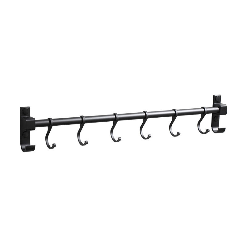 Barre de Cuisine Aluminium Barre Murale Porte Ustensiles de Cuisine avec 6 Crochets,pour Salle de Bain Placards Meuble Chambre Vêtements - Ahlsen