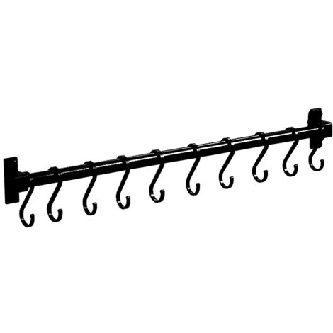 Barre de cuisine murale en aluminium avec 7 crochets, idéale pour salles de bains, placards, chambres, vêtements, Starlight-RAPANDA