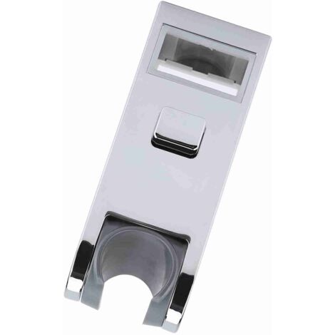 Barre de douche ajustable ABS chromée 30x15mm avec rail et tête de douche - Support de montage shower slider bar rail holder