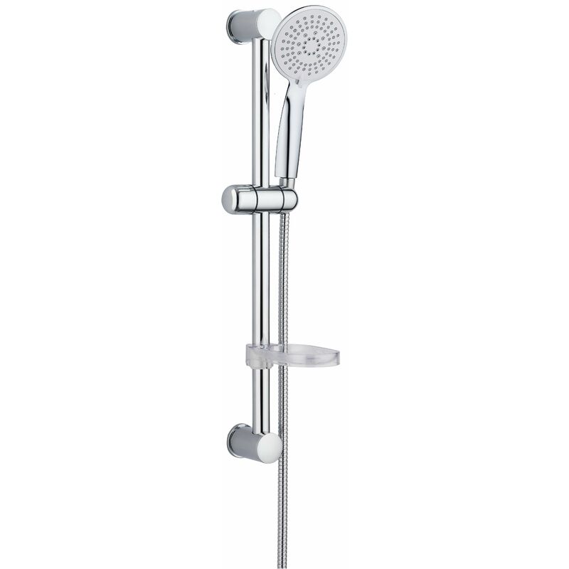 Damast - Barre de douche avec douche 5 jets et porte-savon 12529 Chromé