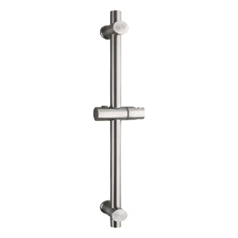Memkey - Barre de douche, Barre de douche en acier inoxydable 304 avec supports de fixation réglables en hauteur et en angle, brossé, hauteur totale