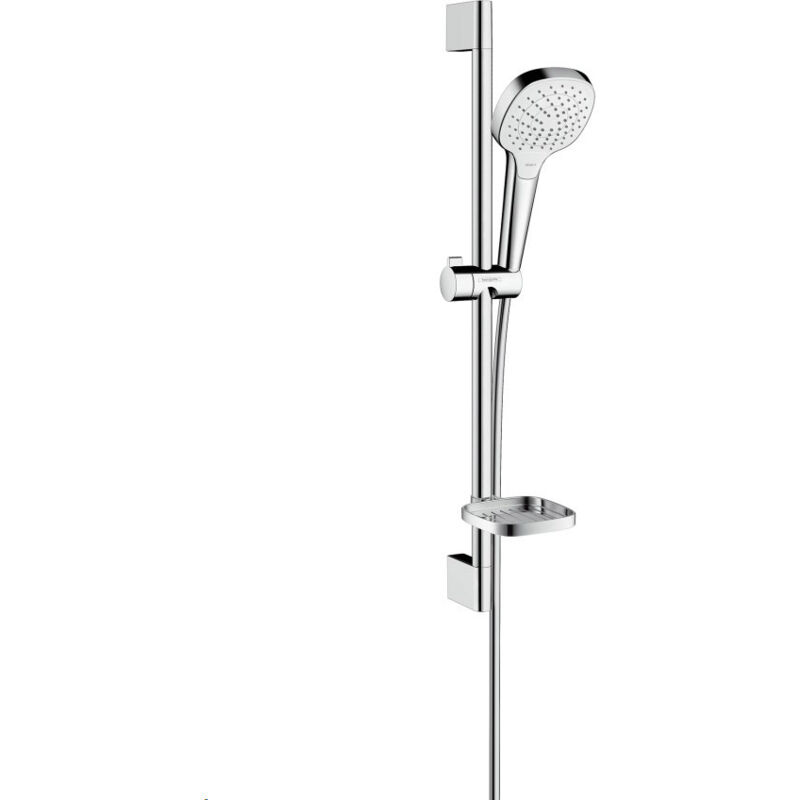 Hansgrohe - Set Croma Select e 110 Vario / Unica'Croma 0,65 m avec porte-savon blanc/chromé