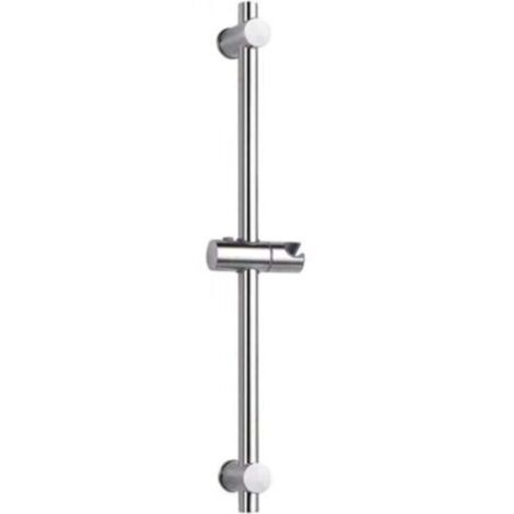 Barre de douche en acier inoxydable 304, réglable en hauteur et en inclinaison, finition acier inoxydable brossé et chrome poli, 66 cm